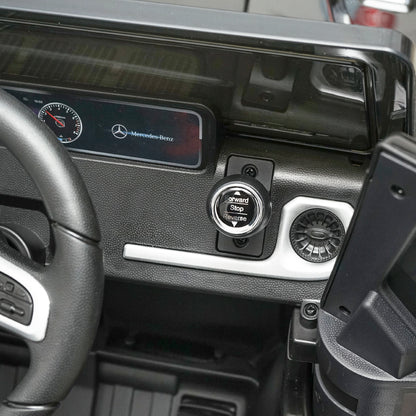 6V/7Ah battery-powered electric car with remote control for children Mercedes G500 JJ2077 black with leather seat