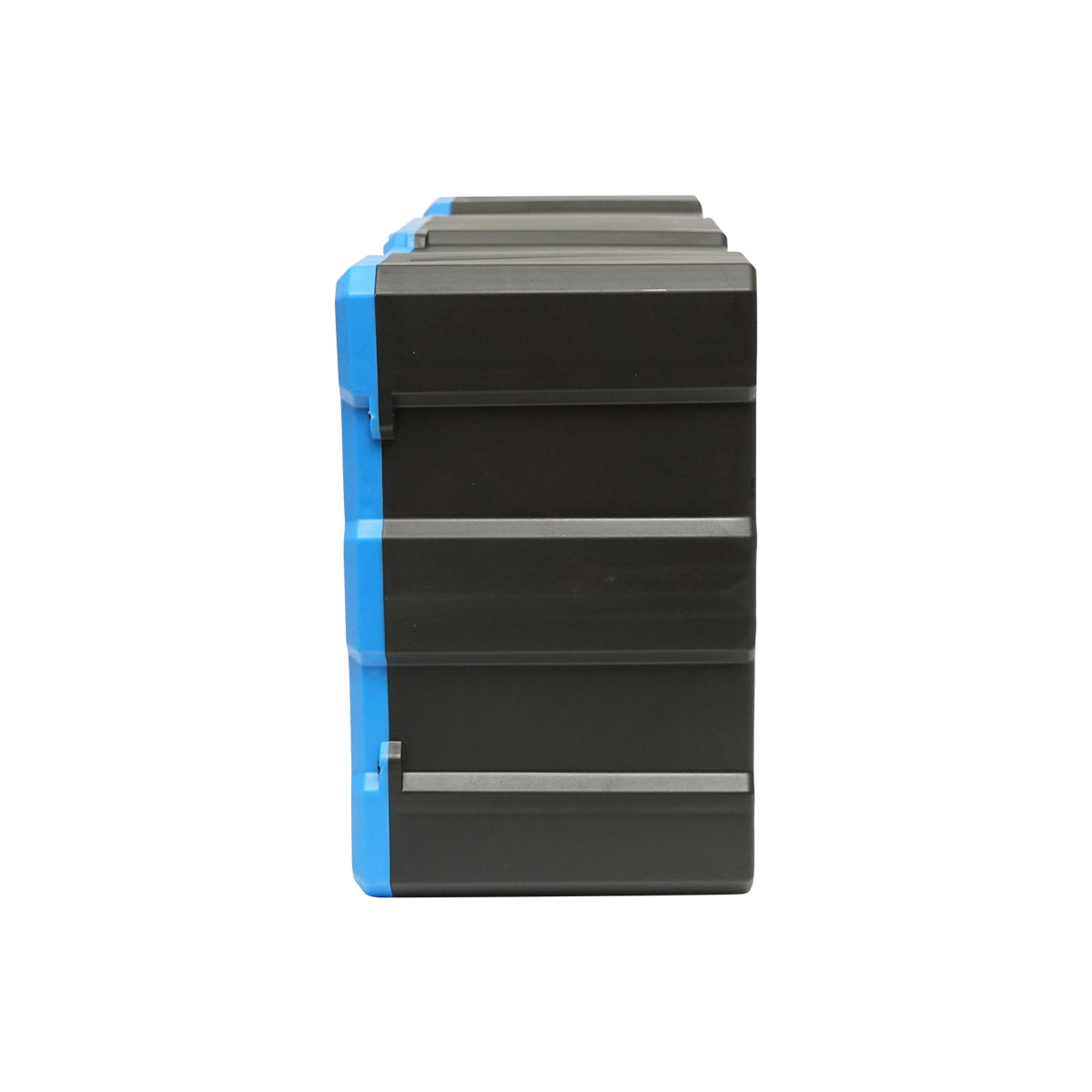 Modular blue plastic storage box, 12 drawers 497x157x250mm Breckner Germany