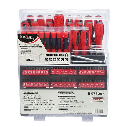Set of 100 screwdrivers and bits Breckner Germany