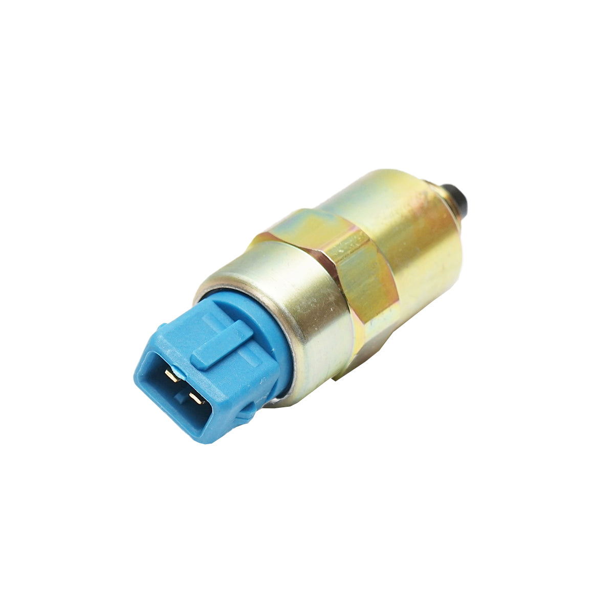 Solenoid shut-off injection pump M14x1.5 thread, 2 connectors for Massey Ferguson and Perkins 4224321M91