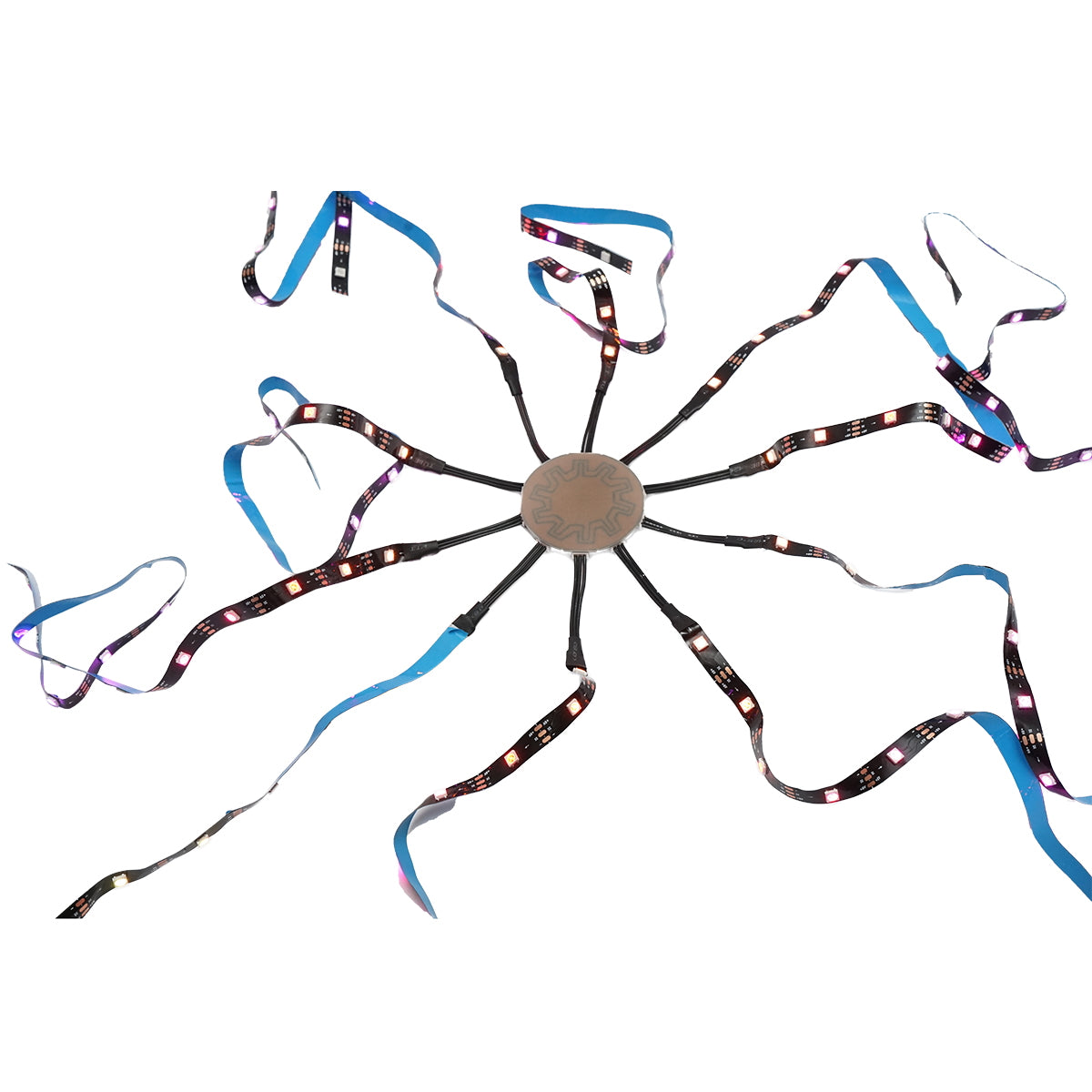 LED strip model fireworks 11x0.5+1x1m 5V, USB, bluetooth, voice control, RGB+IC application Breckner Germany