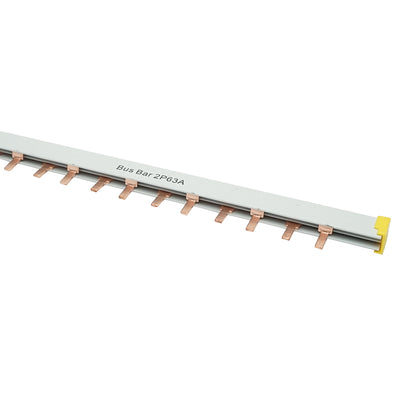Comb, single-phase busbar 1m, 2P, 63A for powering automatic fuses