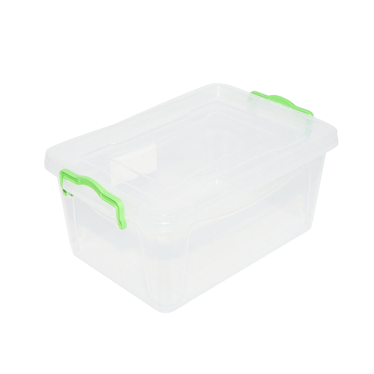 5L storage box with a plastic lid, transparent 305x210x135mm