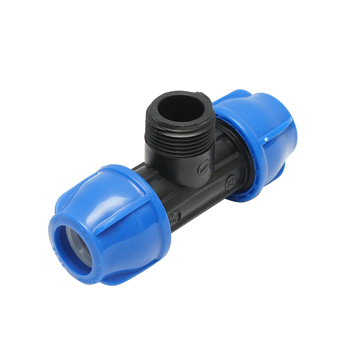 Your external threaded compression fitting father 90 degrees D25x25mmx1, PN16 bar for irrigation systems