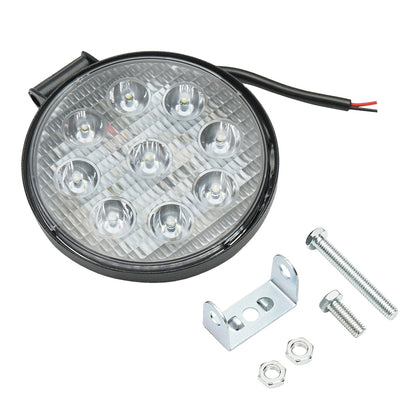 Lamp with 9 LEDs 10-60V 27W beam angle 60 degrees flood type 6000K 107x107x51mm IP67