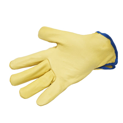 Yellow leather work gloves size 10 Breckner Germany
