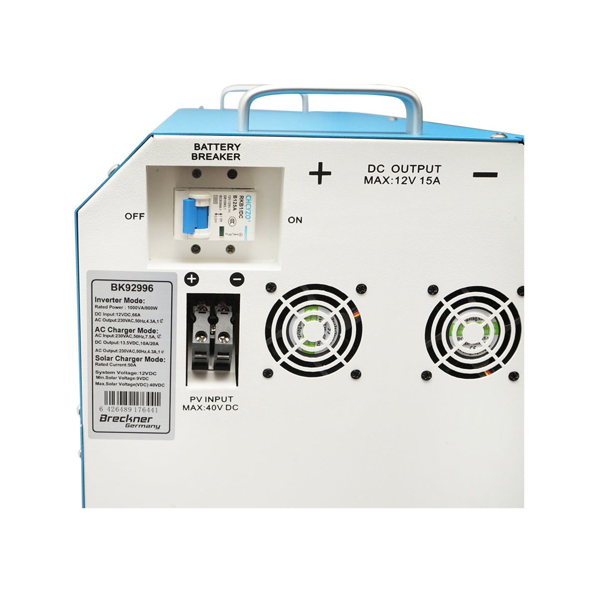 800W PWM 12V solar inverter, 50A equipped with a 12V/85Ah stationary battery, mobile with controller