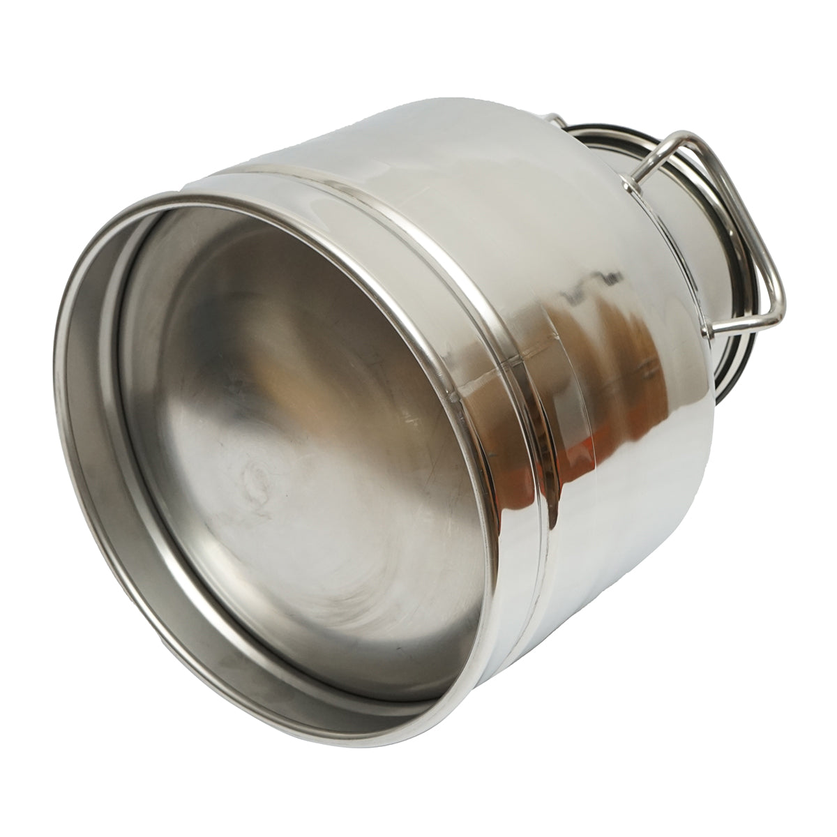 Stainless steel milk can with lid 20L cow milking machine Breckner Germany