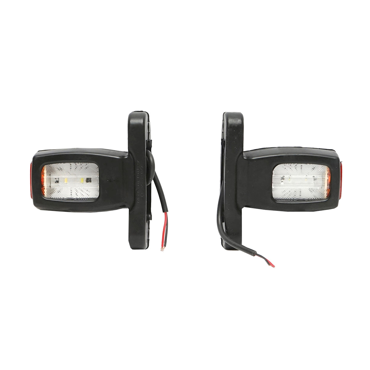 Side marker lamp with LED 12/24V, red-white-yellow