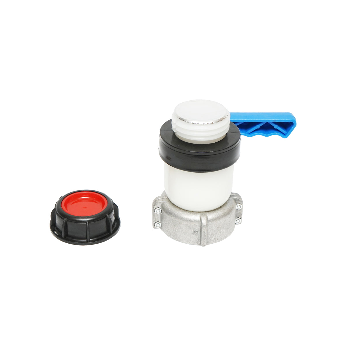 Ball valve IBC basin S60x6, DN50 diameter thread 75mm, EPDM gasket