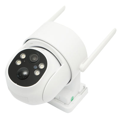 4MP solar panel surveillance camera, 4G SIM card WIFI, 360-degree rotatable PTZ with motion sensor, human detection, and iCSee application.