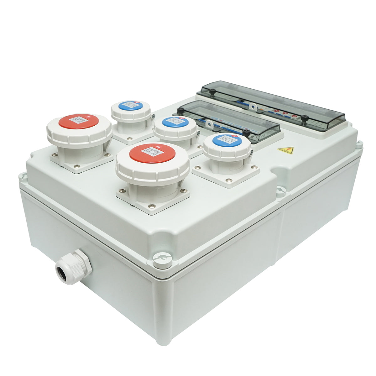 Group socket panel organization for site 2x415V/32A, 3x250V/16A, 18 modules 540x360x180mm IP67 SUNTREE