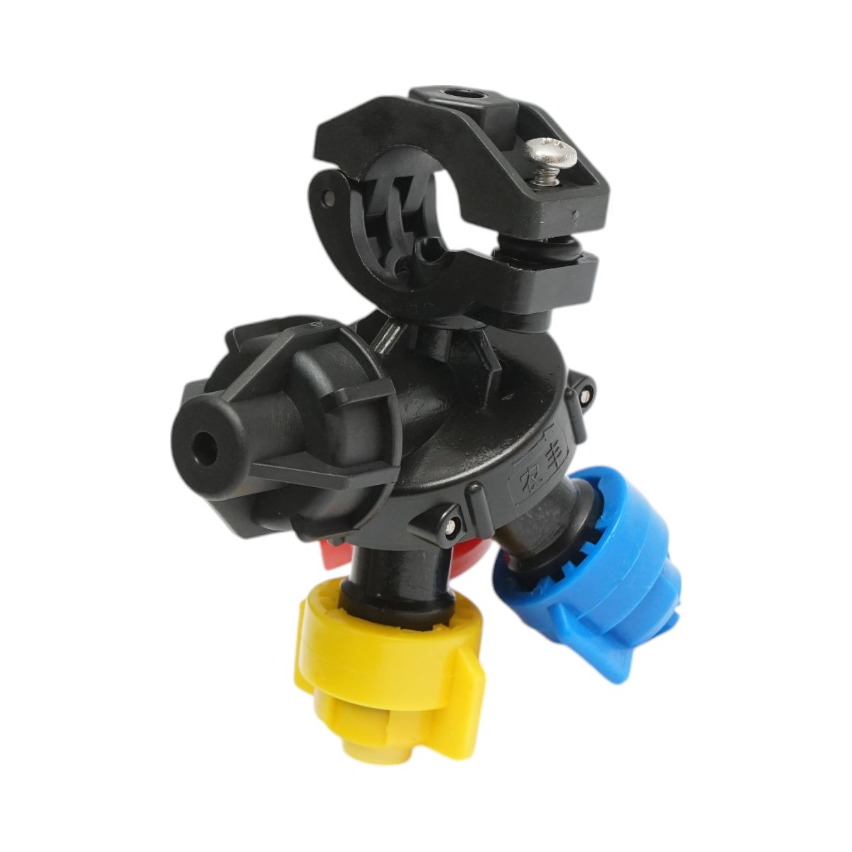 Complete herbicide sprayer with 3 nozzles for pipe/hose with a diameter of 25