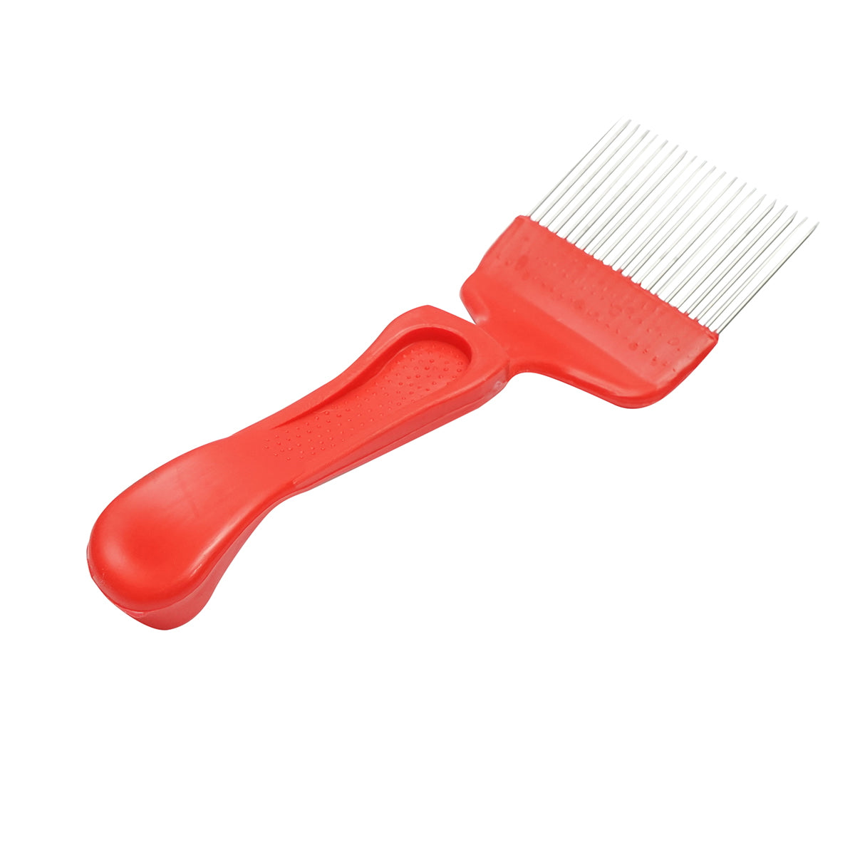 Bee fork for uncapping with bent stainless steel teeth and plastic handle, 210mm