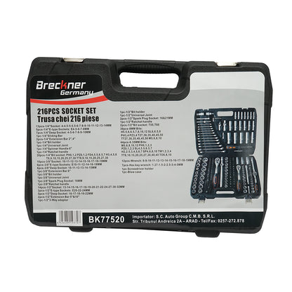 Combined tool kit 216 pieces Breckner Germany