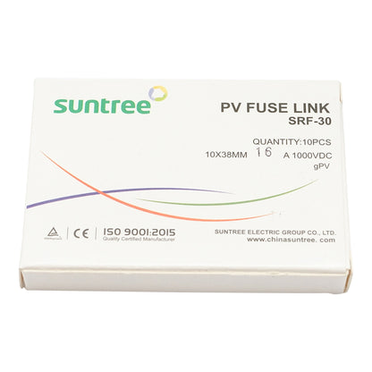 Cylindrical fuse safety SRF-30 for solar gPV systems, 16A, 1000V Suntree
