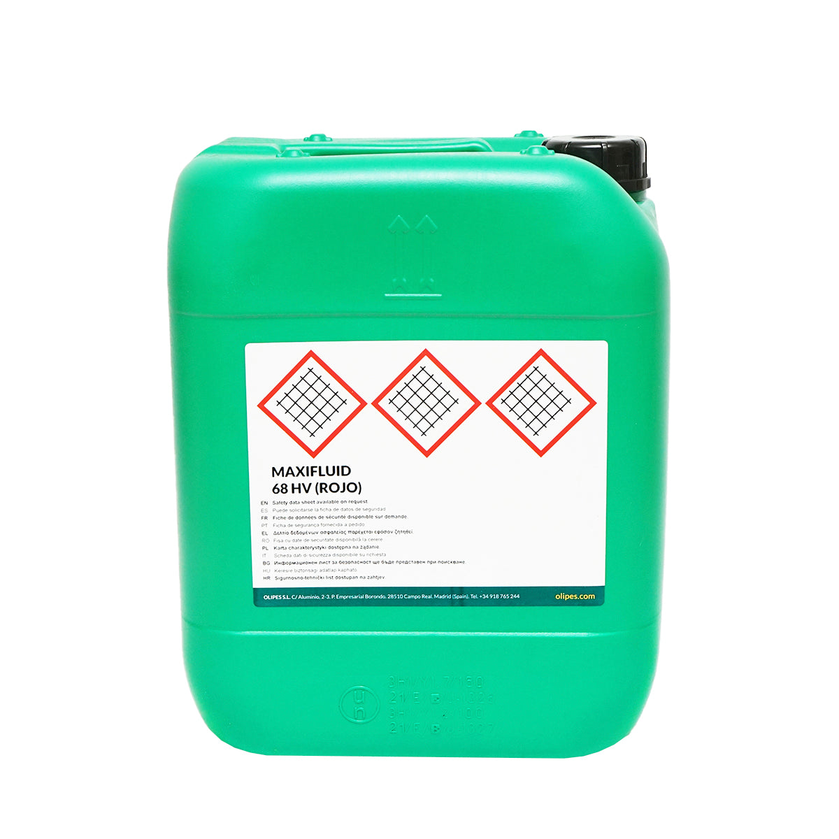 Red hydraulic oil Olipes MAXIFLUID 68 HV 20L