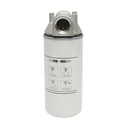 Filter and support (battery) for removing particles from diesel tank, maximum pressure 3.4 Bar, flow rate 94.6 L/min, 30 microns, 1 1/2 -16 UNF Breckner Germany