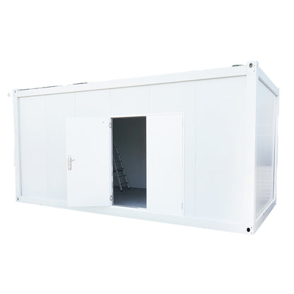 House type container 600x300x290cm with double door and electrical installation.