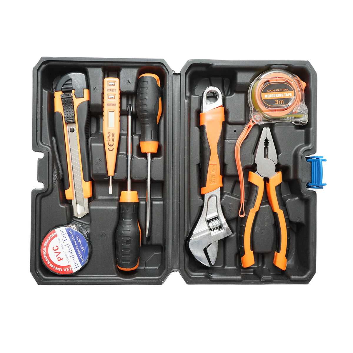 Combined tool and equipment set 8 pieces