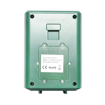 Ultrasonic device and motion sensor to scare away dogs, cats, and foxes Baisan.