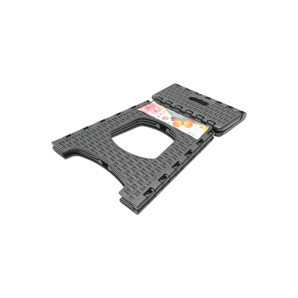 Black folding plastic chair 286X325X270 mm