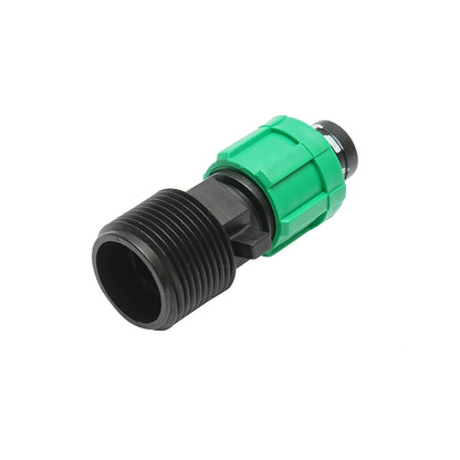 Connector for joining pipe, drip tape D17mmx3/4 external thread for irrigation systems