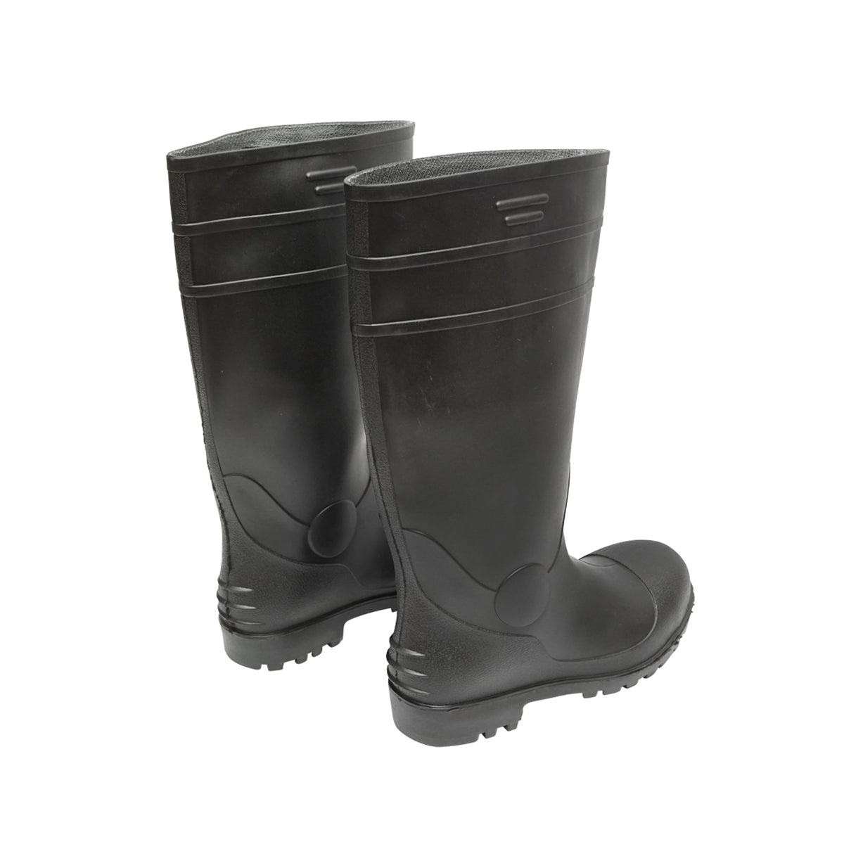 Black PVC work boots with steel toe size 40 005GB