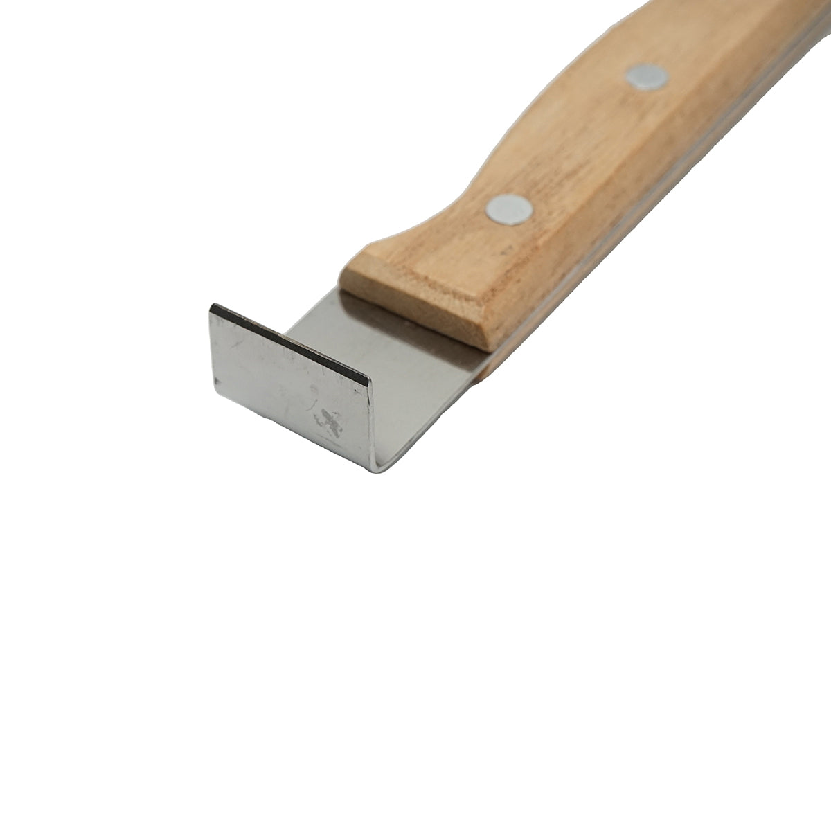 Stainless steel knife with wooden handle and chisel for peeling 300mm