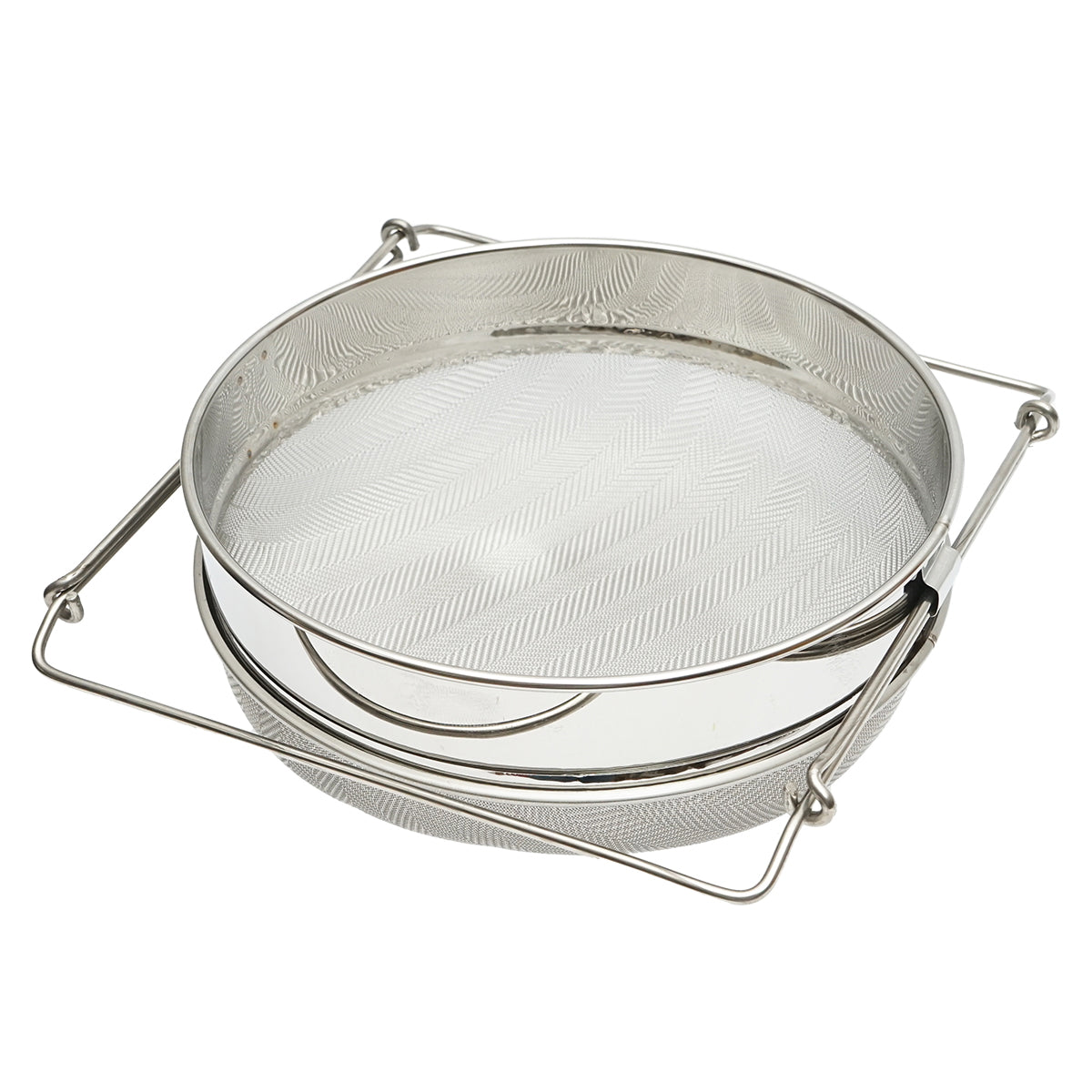 Double stainless steel sieve for honey filtration 235mm