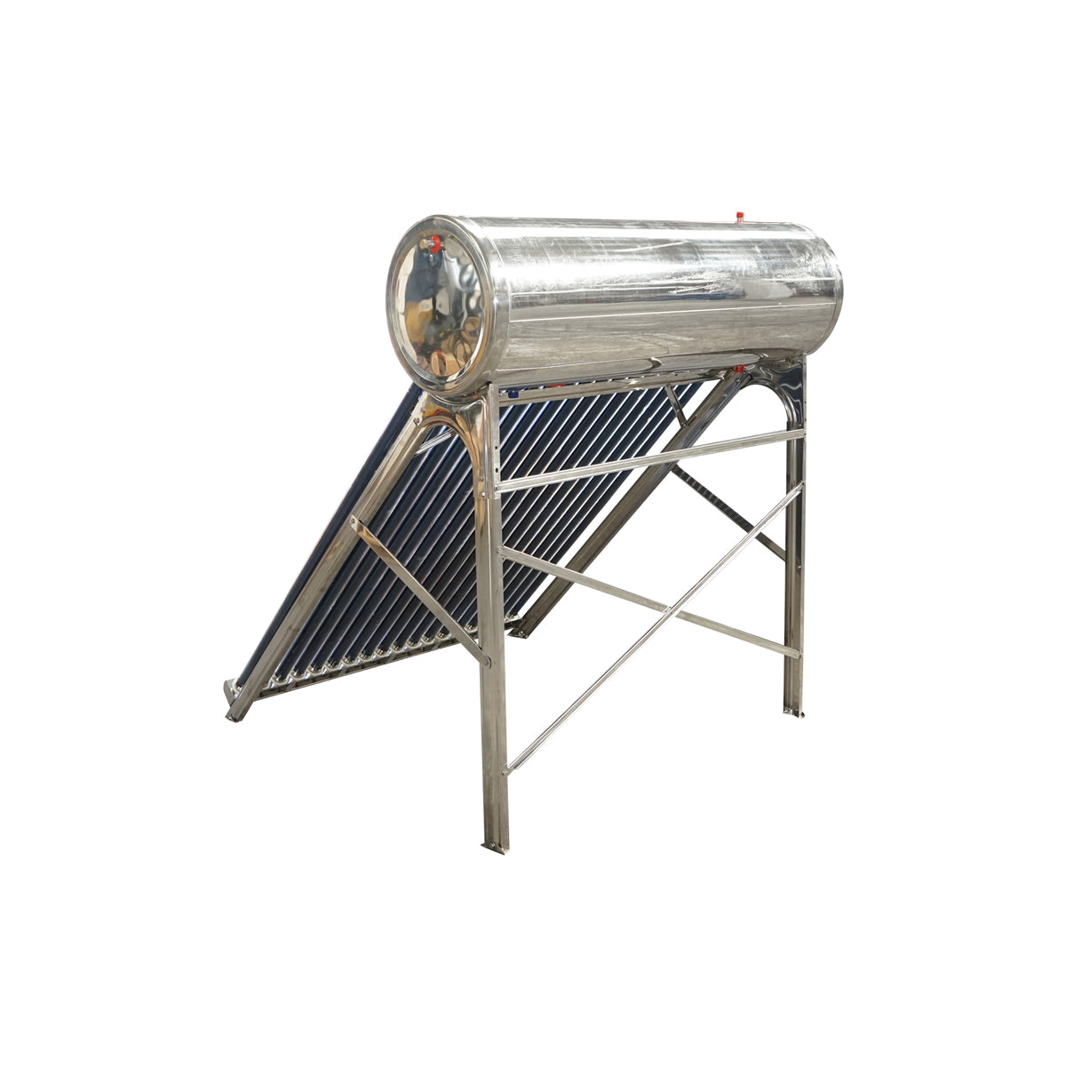 Unpressurized stainless steel solar panel with 18 tubes for hot water, 180L boiler, 1690x490x490mm Breckner Germany
