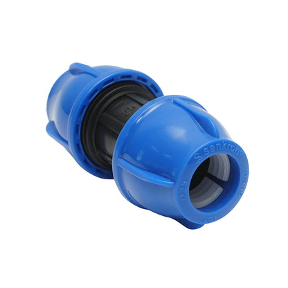 Equal compression fitting D25x25mm, PN10 for irrigation systems.