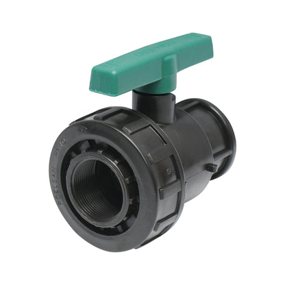 Ball valve connector, internal thread D11/2x11/2 toll, PN10, for irrigation systems