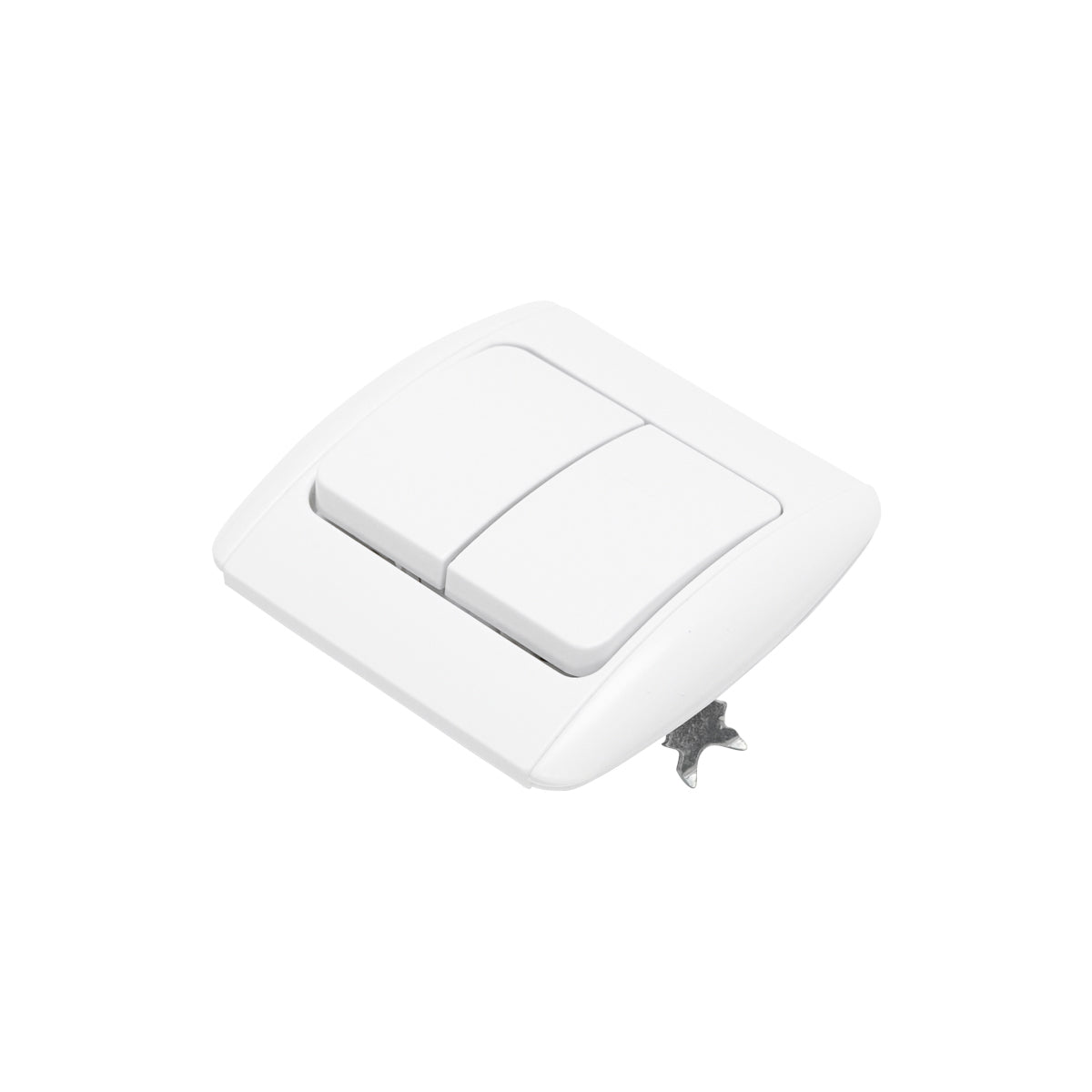 White double switch ST MAKEL 220V - 250V, 10A flush-mounted, ceramic
