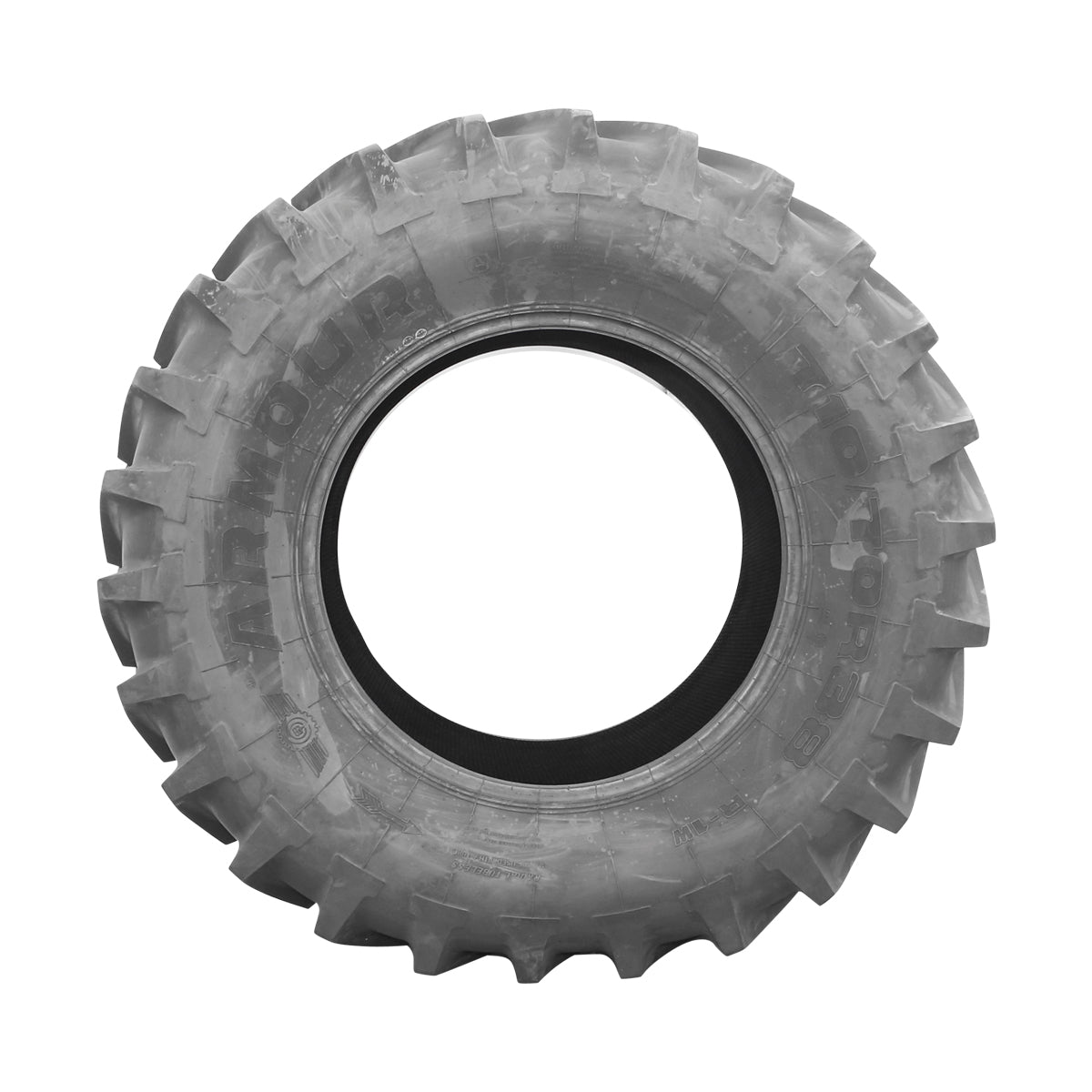 Radial tubeless agricultural tire 710/70R38 with V profile R-1W tread