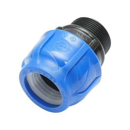 Compression fitting with external thread D40mmx1-1/2 toll, PN16 for irrigation systems