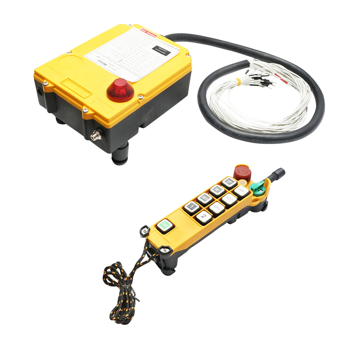 Wireless industrial remote control with 10 commands AC 380V and water protection Breckner Germany
