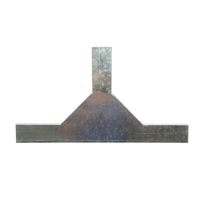 Horizontal T branch made of galvanized steel for gutter 25x50mm
