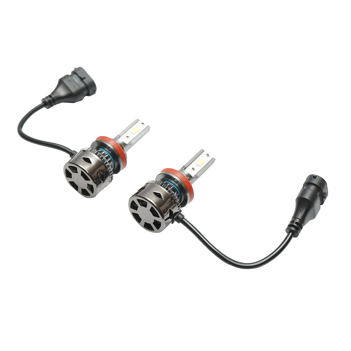 Set of 2 H11 LED car bulbs, 27W, 12V cold white light