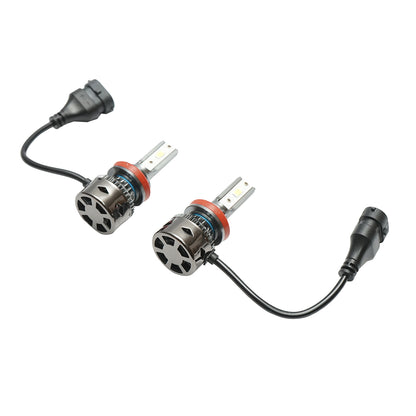 Set of 2 H11 LED car bulbs, 27W, 12V cold white light