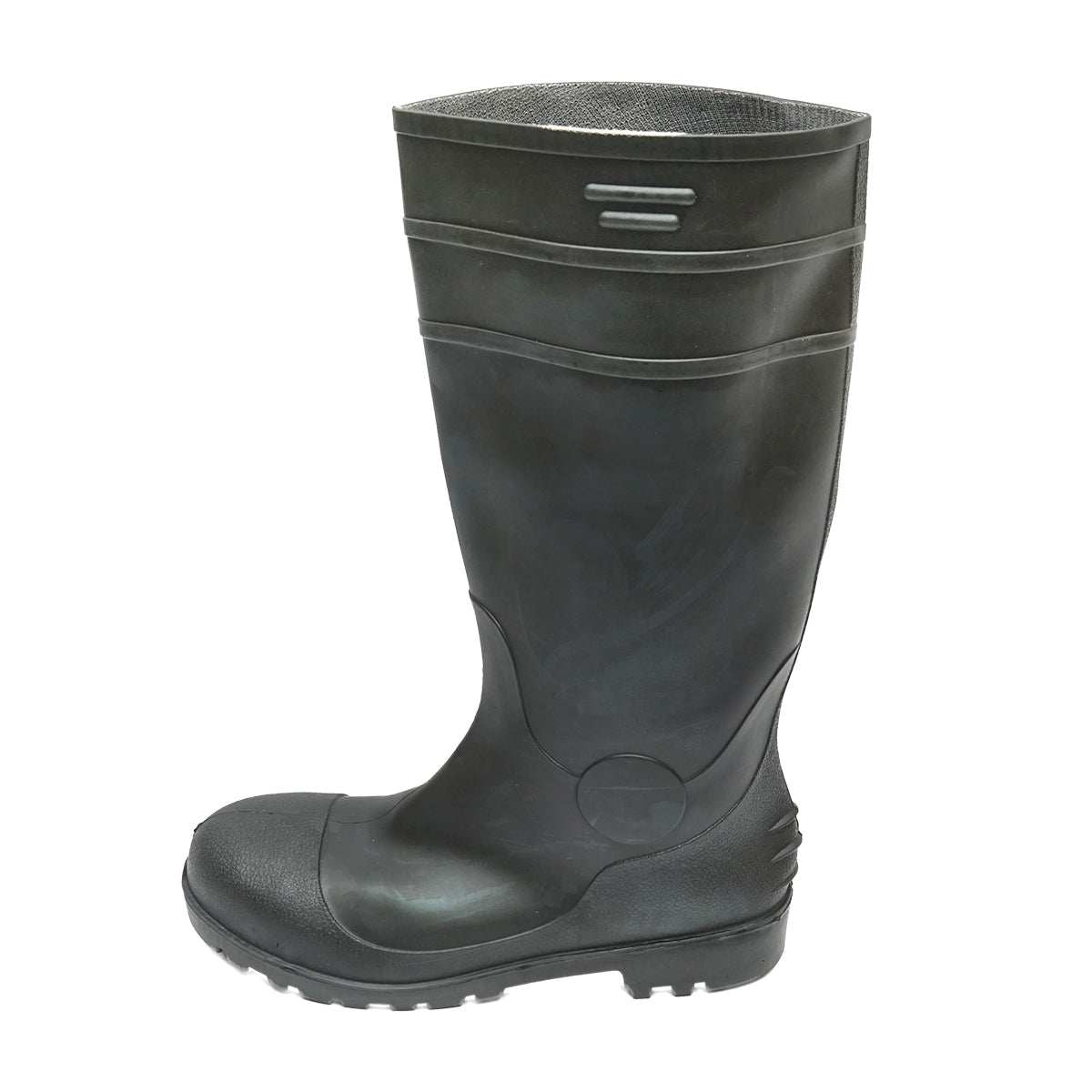 Green PVC work boots with steel toe size 43 005GB