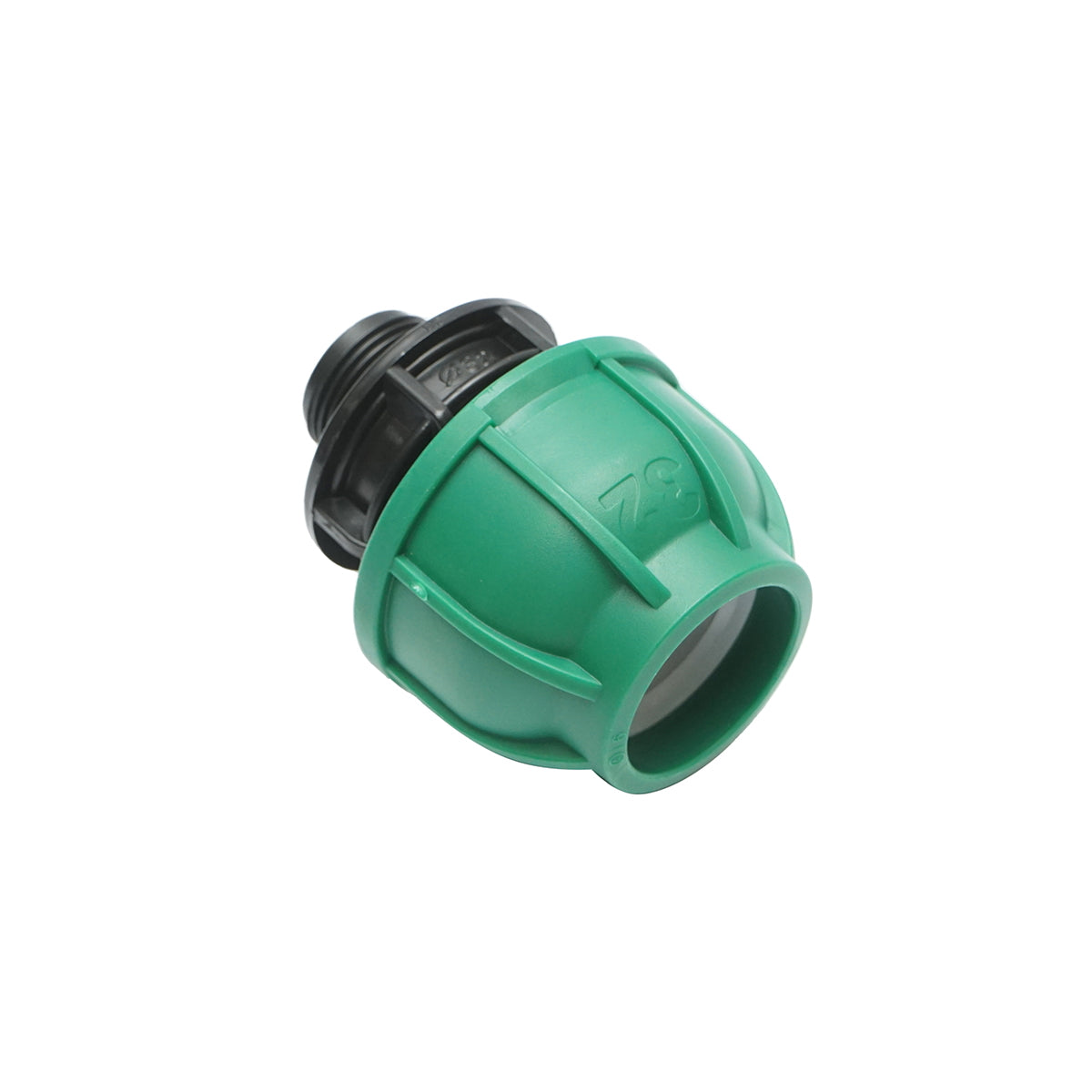 Compression fitting with external thread D32mmx3/4 toll, PN10 Bar for irrigation systems