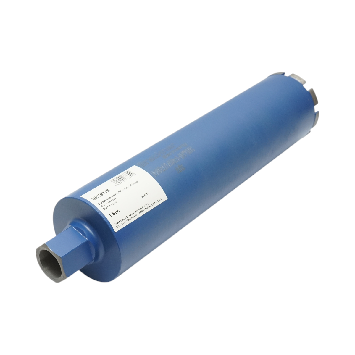 Diamond drill 102x450mm with 1-1/4 UNC internal thread, wet drilling for concrete, brick Breckner Germany