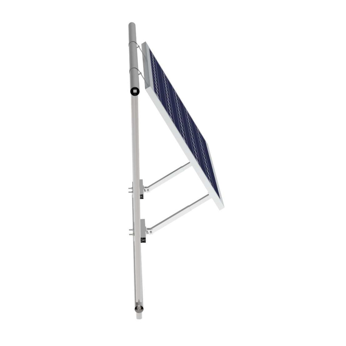 Mounting system for solar photovoltaic panel structure with balcony attachment