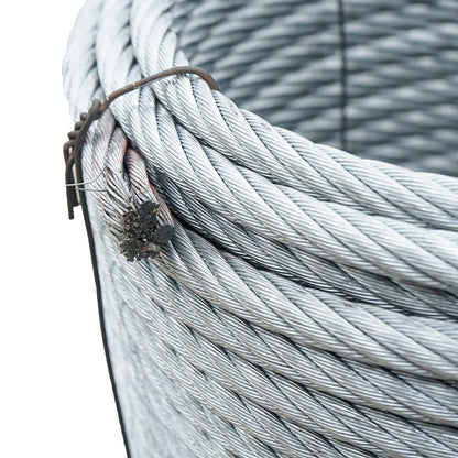 Steel winch cable 6x25 with a 13mm diameter metal core, 70m/roll