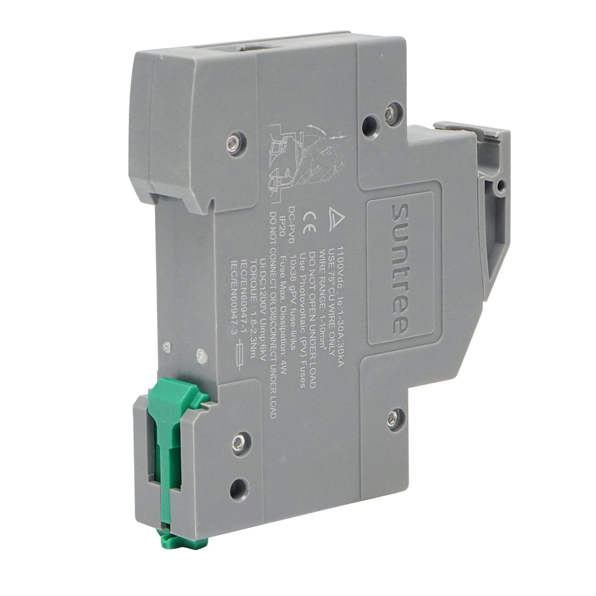 Base, fusible separator gPV for photovoltaic systems 1P, 1100V Suntree