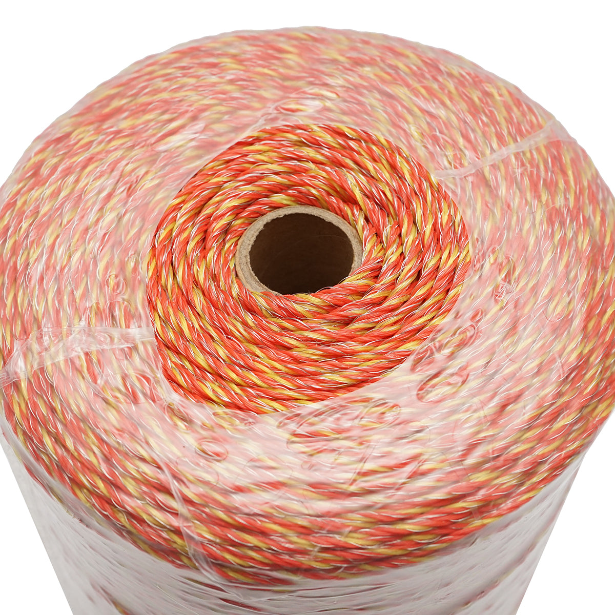 Yellow-red wire roll 2mm, 6x0.15mm stainless steel, 5.5 Ohm/m, 1000m electric fence Breckner Germany