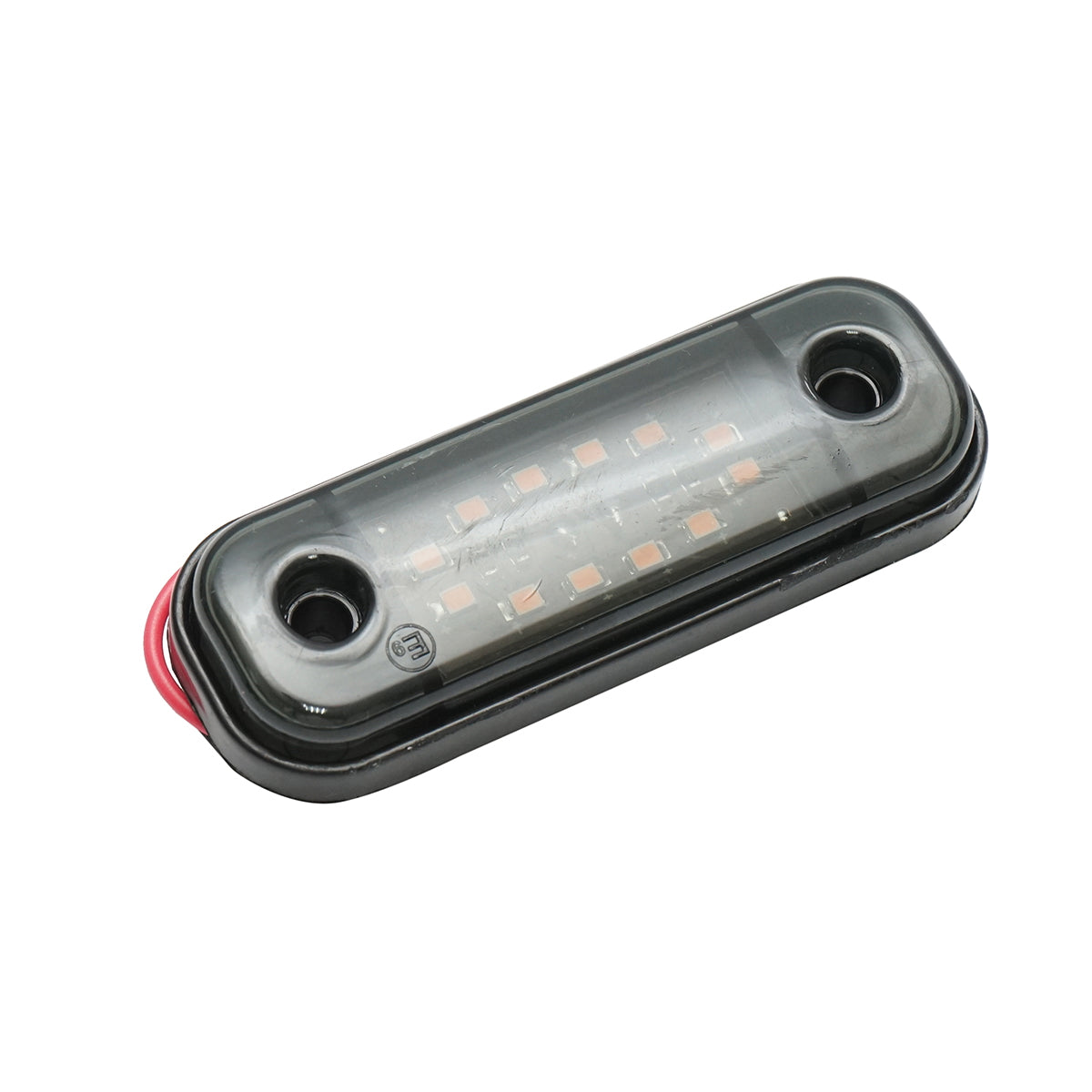Slim LED side marker lamp 12-24V, smoke yellow 89x32mm Breckner Germany