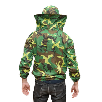 Camouflage beekeeping jacket size L with protective mask