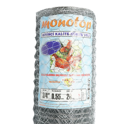 Fence mesh L20m, H100cm, woven, galvanized with 19mm holes, for fencing.